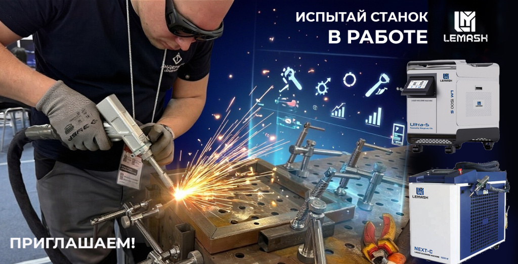  Лазерная сварка и очистка: испытайте аппараты LEMASH в работе на своих заготовках!