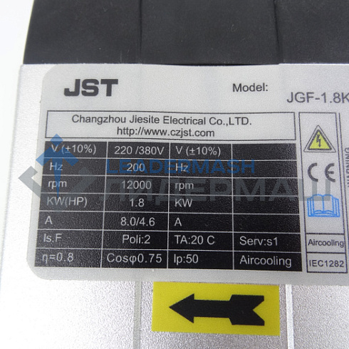 Двигатель прифуговки JGF-1,8 kW 12000 rpm
